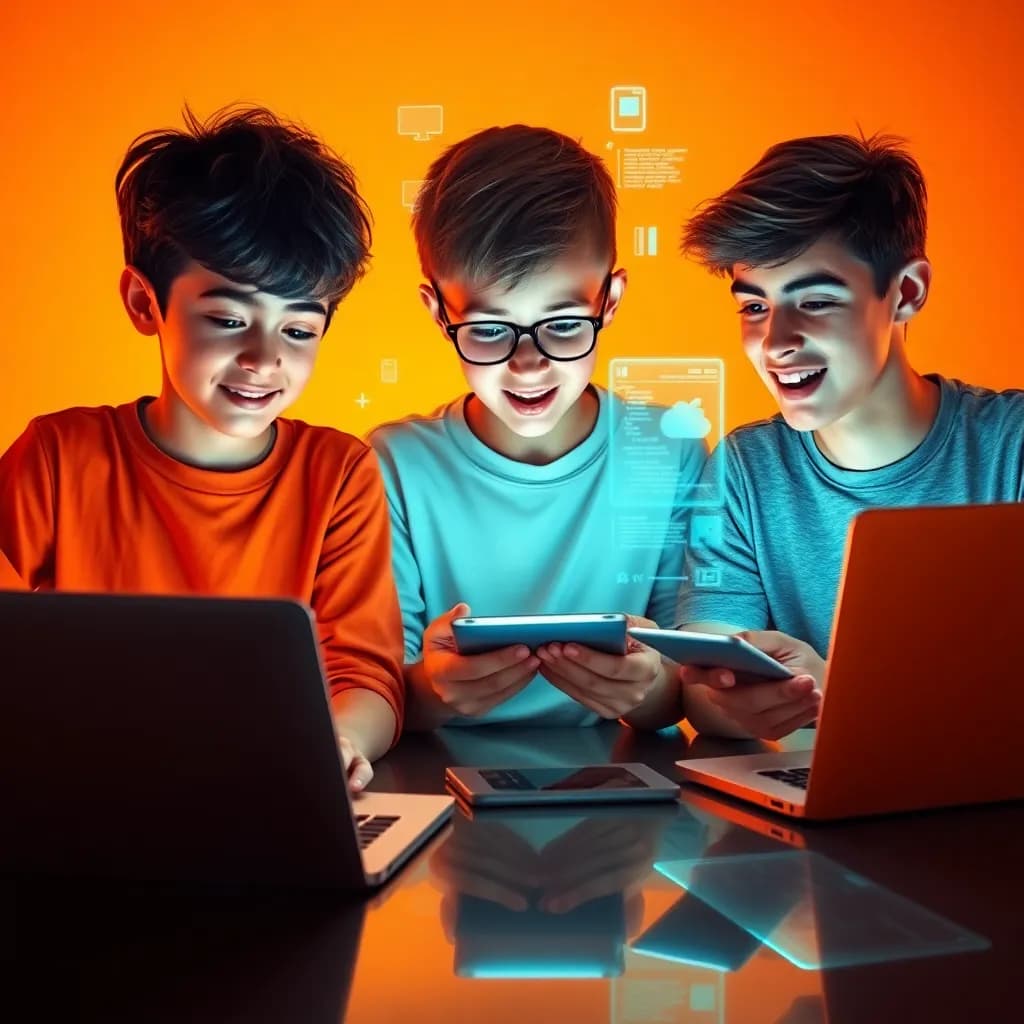 Child building a web app with Applaa's AI app builder