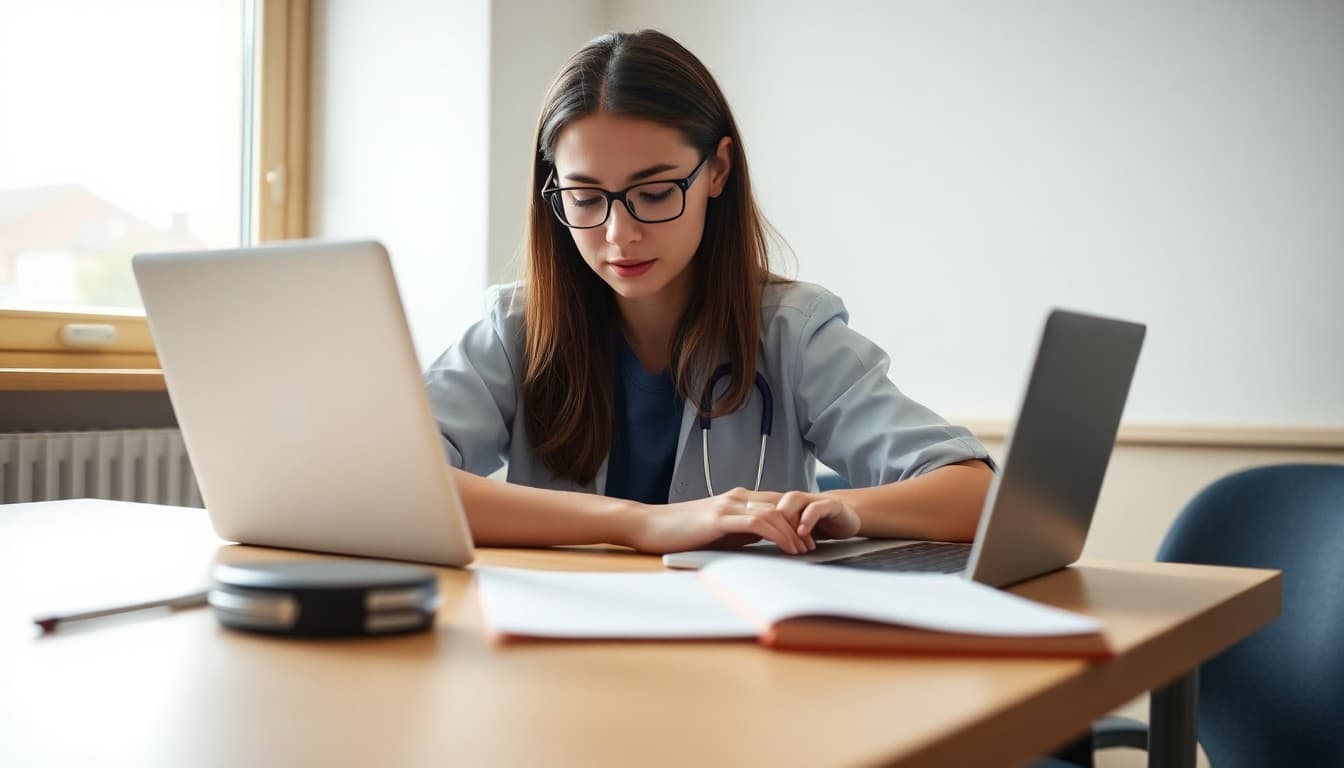 Student following a 6-week UCAT study plan on a laptop