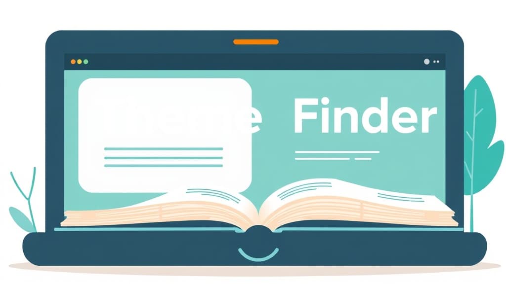 Theme Finder — AI study tool illustration