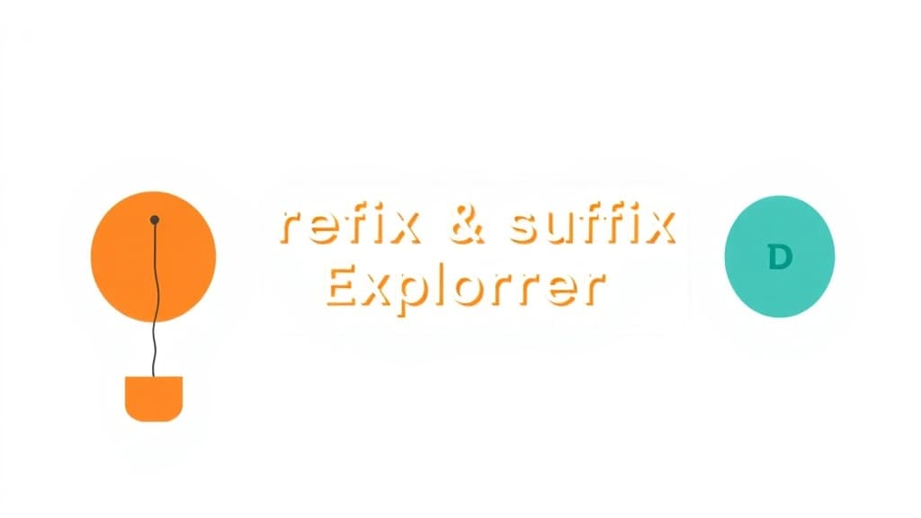 Prefix & Suffix Explorer — AI study tool illustration