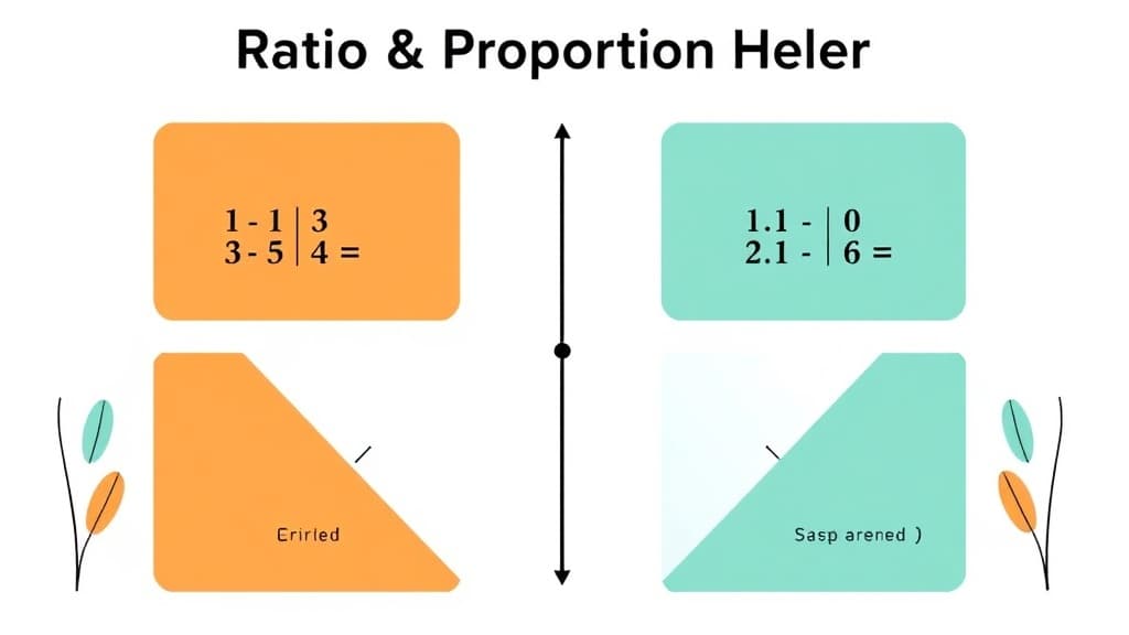 Ratio & Proportion Helper — AI study tool illustration