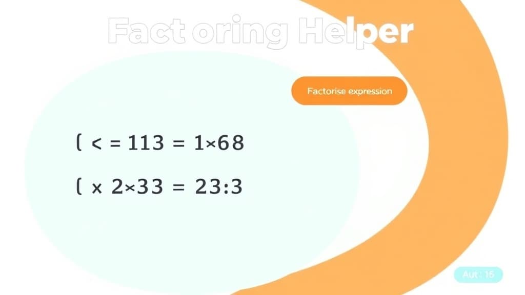 Factoring Helper — AI study tool illustration