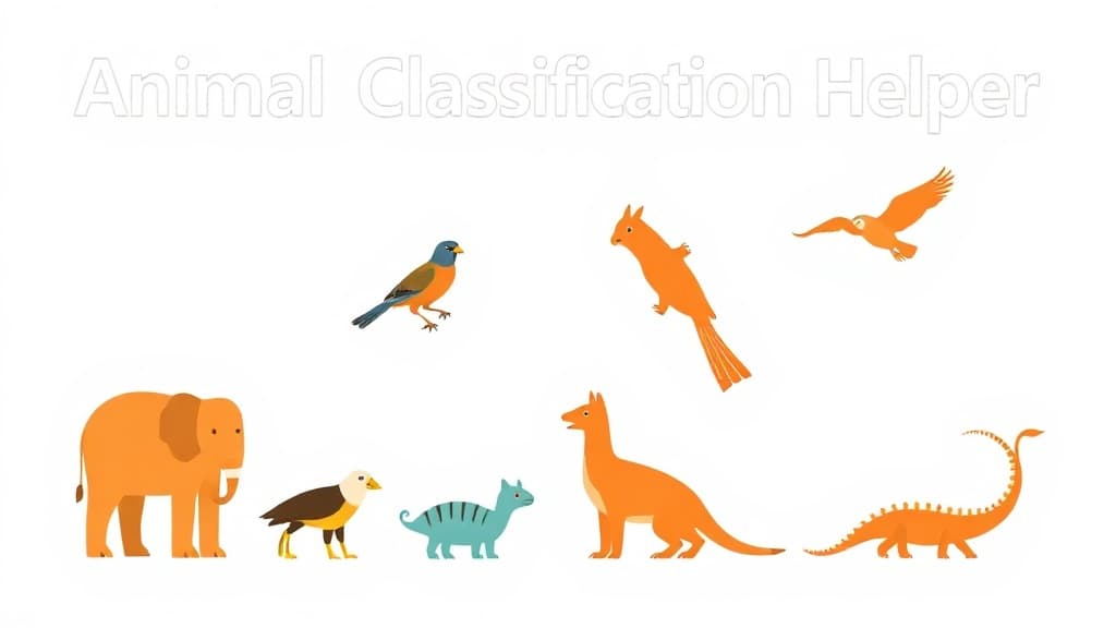 Animal Classification Helper — AI study tool illustration