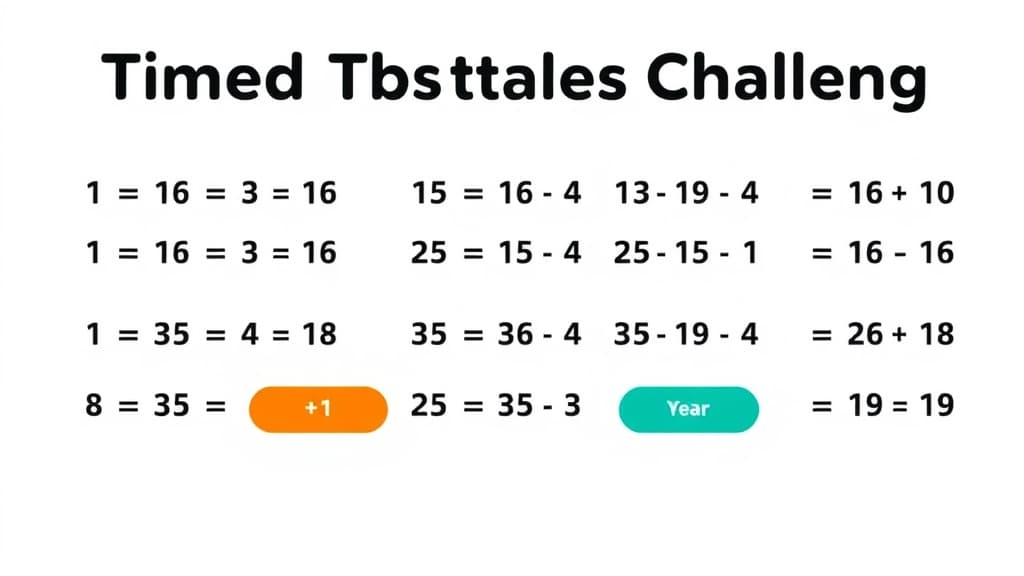 Timed Times Tables Challenge — AI study tool illustration