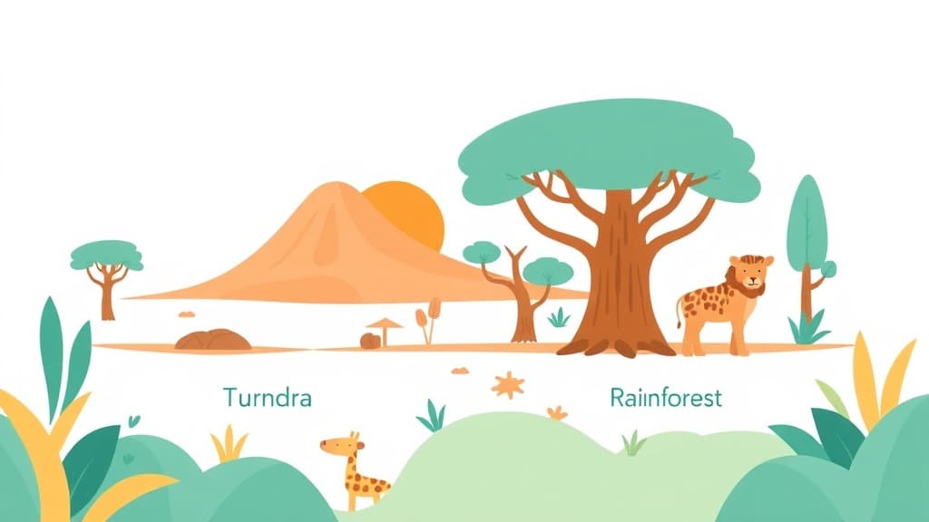 Biome Explorer — AI study tool illustration
