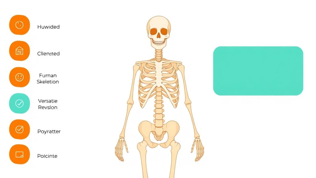 Human Skeleton Labeler — AI study tool illustration