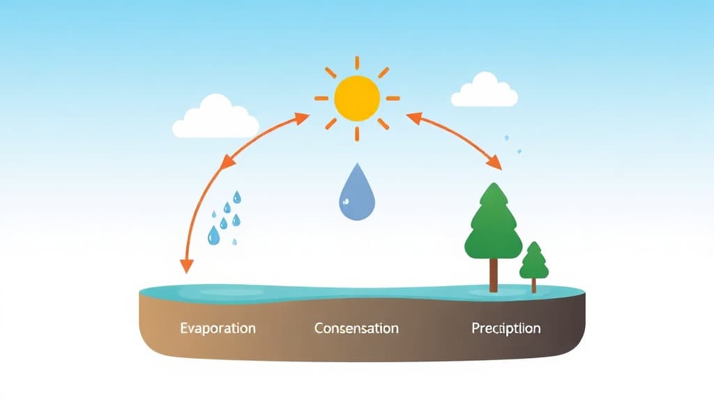 Water Cycle Explainer — AI study tool illustration