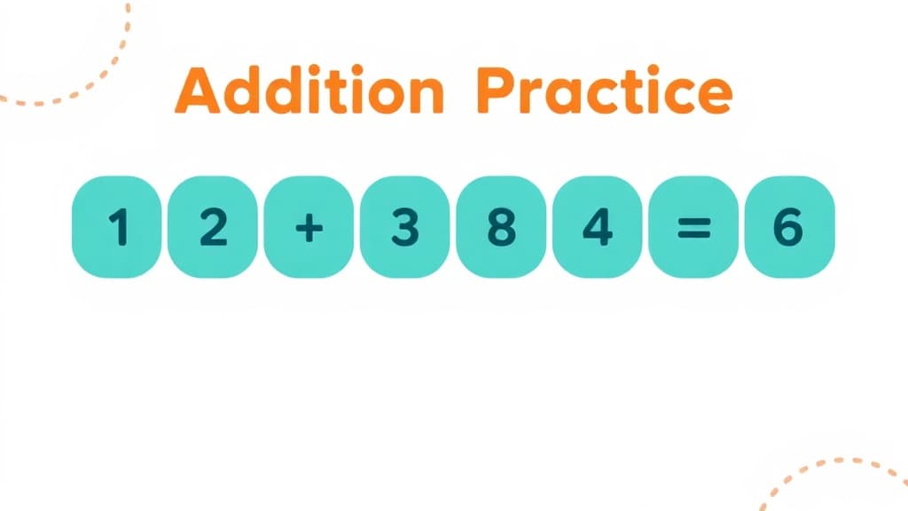 Addition Practice — AI study tool illustration