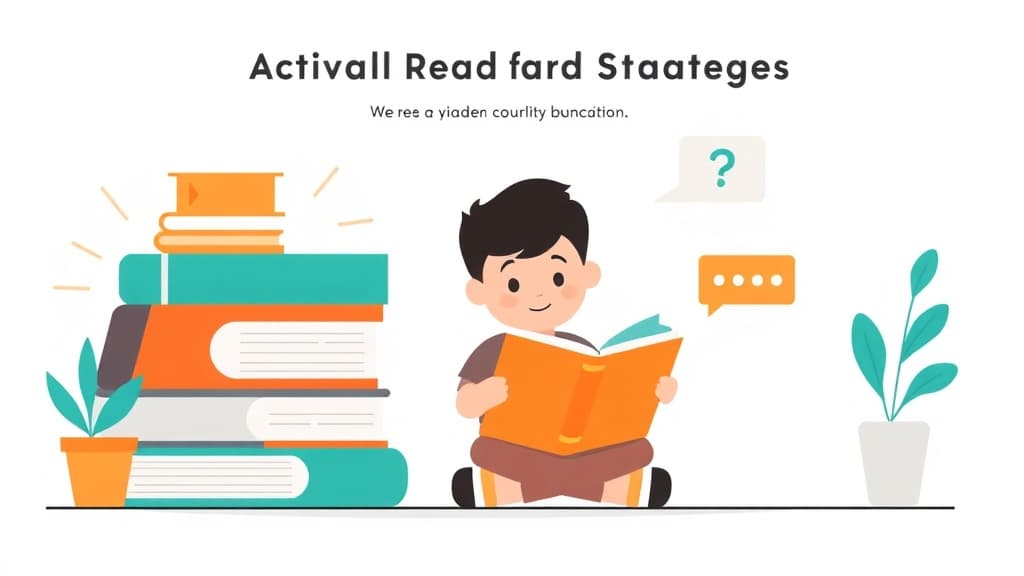 Active Reading Strategies — AI study tool illustration