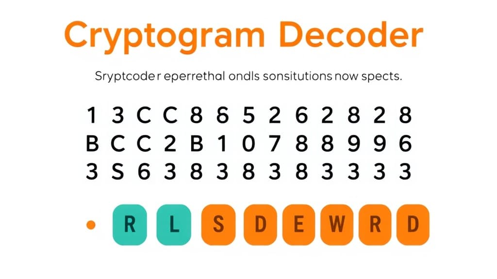 Cryptogram Decoder — AI study tool illustration