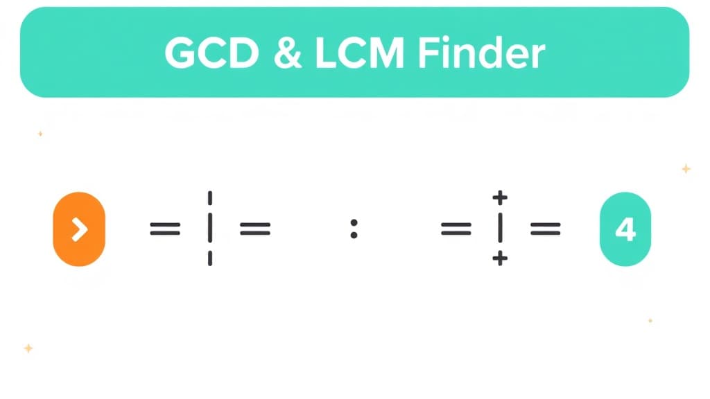 GCD & LCM Finder — AI study tool illustration