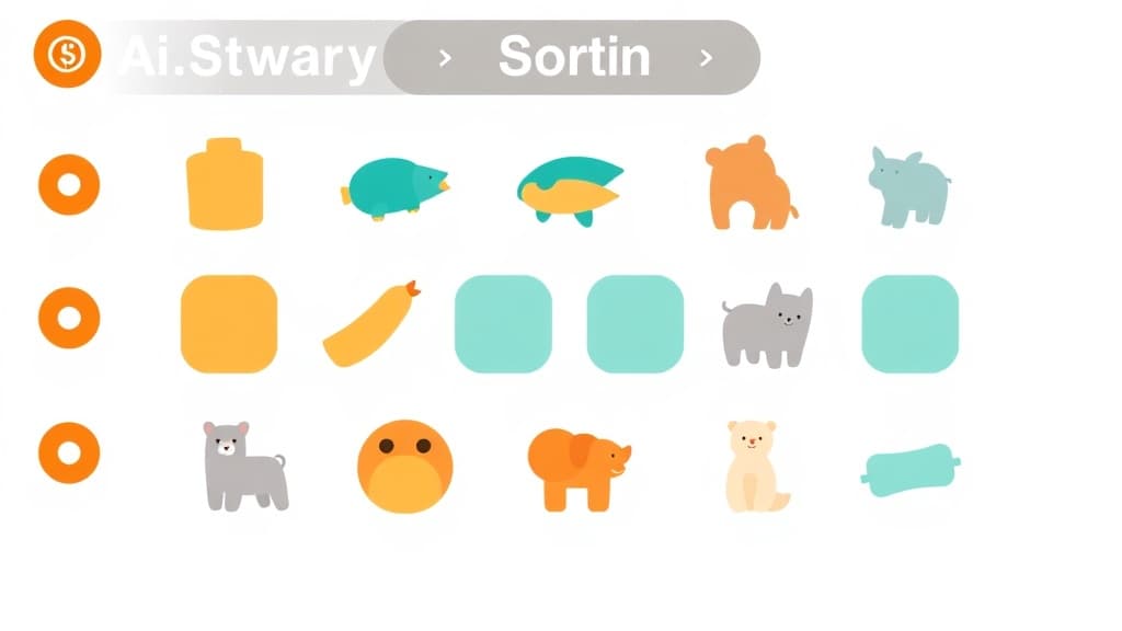 Category Sorting Game — AI study tool illustration