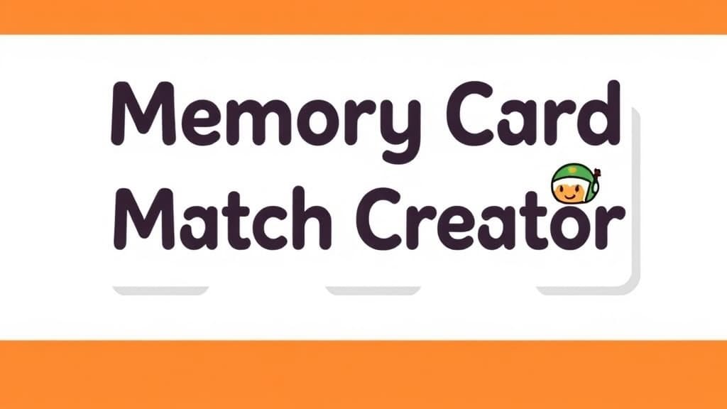 Memory Card Match Creator — AI study tool illustration