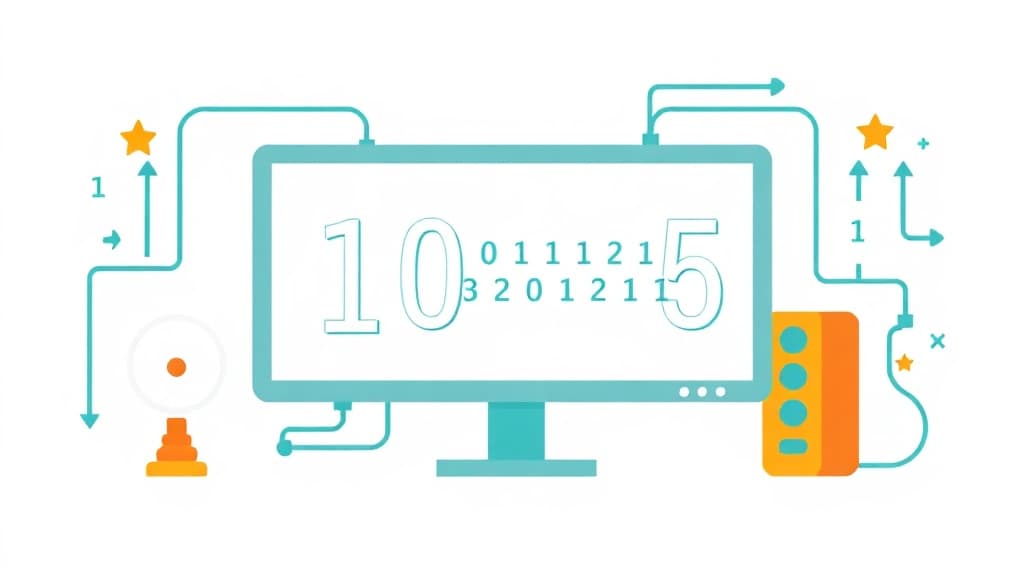 Binary to Decimal Converter — AI study tool illustration