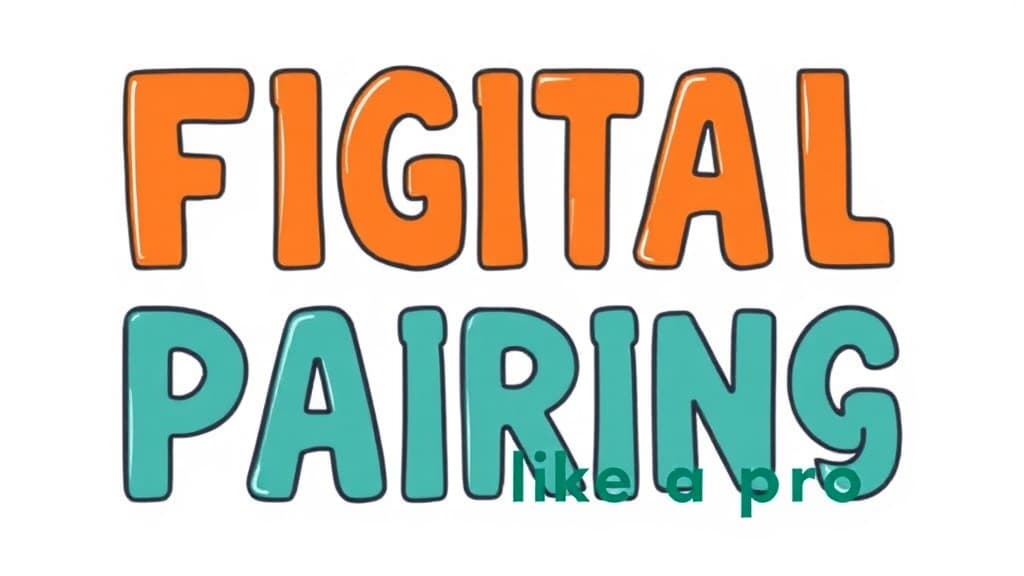 Digital Font Pairing — AI study tool illustration