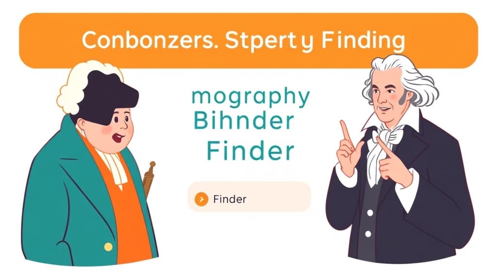 Composer Biography Finder — AI study tool illustration