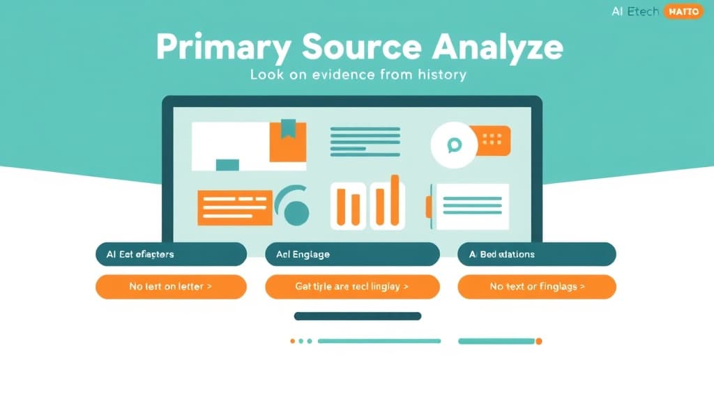 Primary Source Analyzer — AI study tool illustration