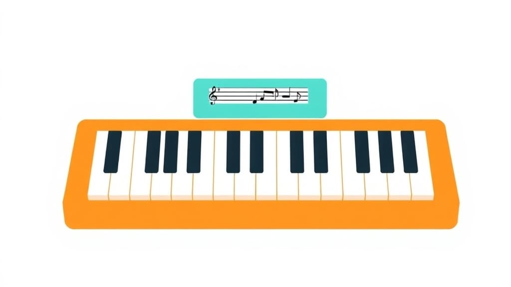 Piano Note Reader — AI study tool illustration