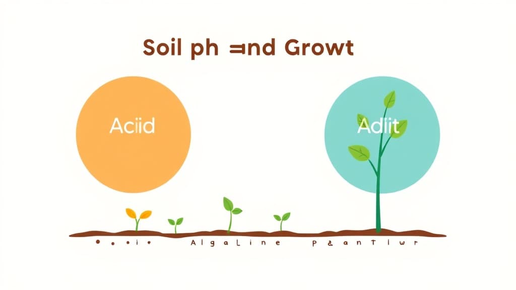 Soil pH and Growth — AI study tool illustration
