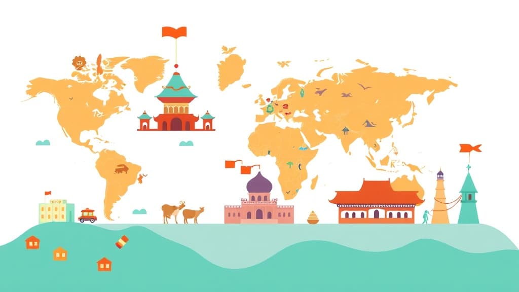 World Cultures Explorer — AI study tool illustration