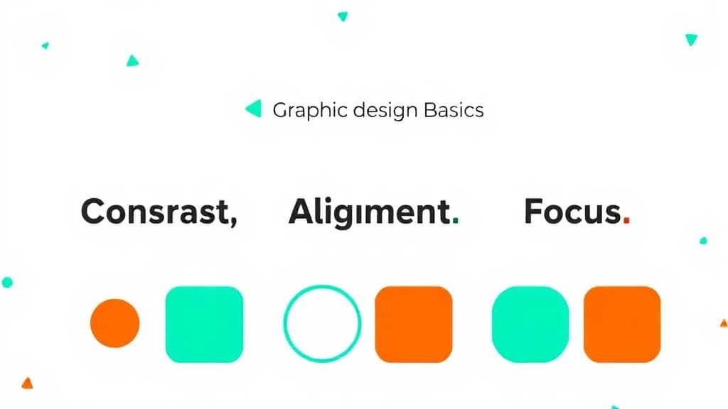 Graphic Design Basics — AI study tool illustration