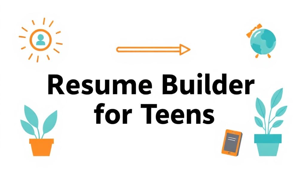Resume Builder for Teens — AI study tool illustration