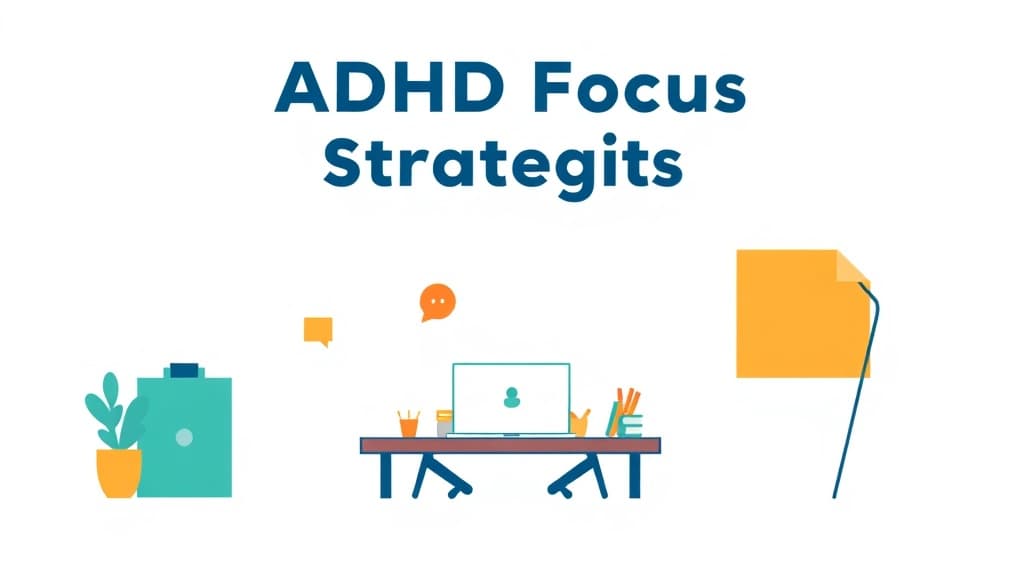 ADHD Focus Strategies — AI study tool illustration