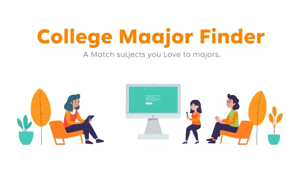 College Major Finder — AI study tool illustration