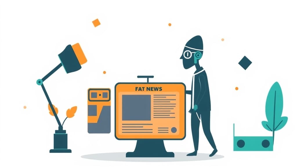 Fake News Detective — AI study tool illustration