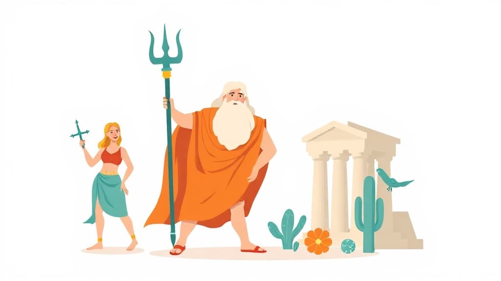 World Greek Mythology — AI study tool illustration