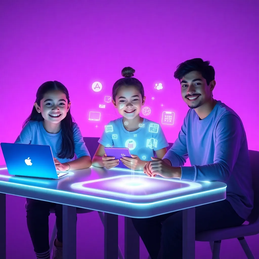 Child learning with AI tools